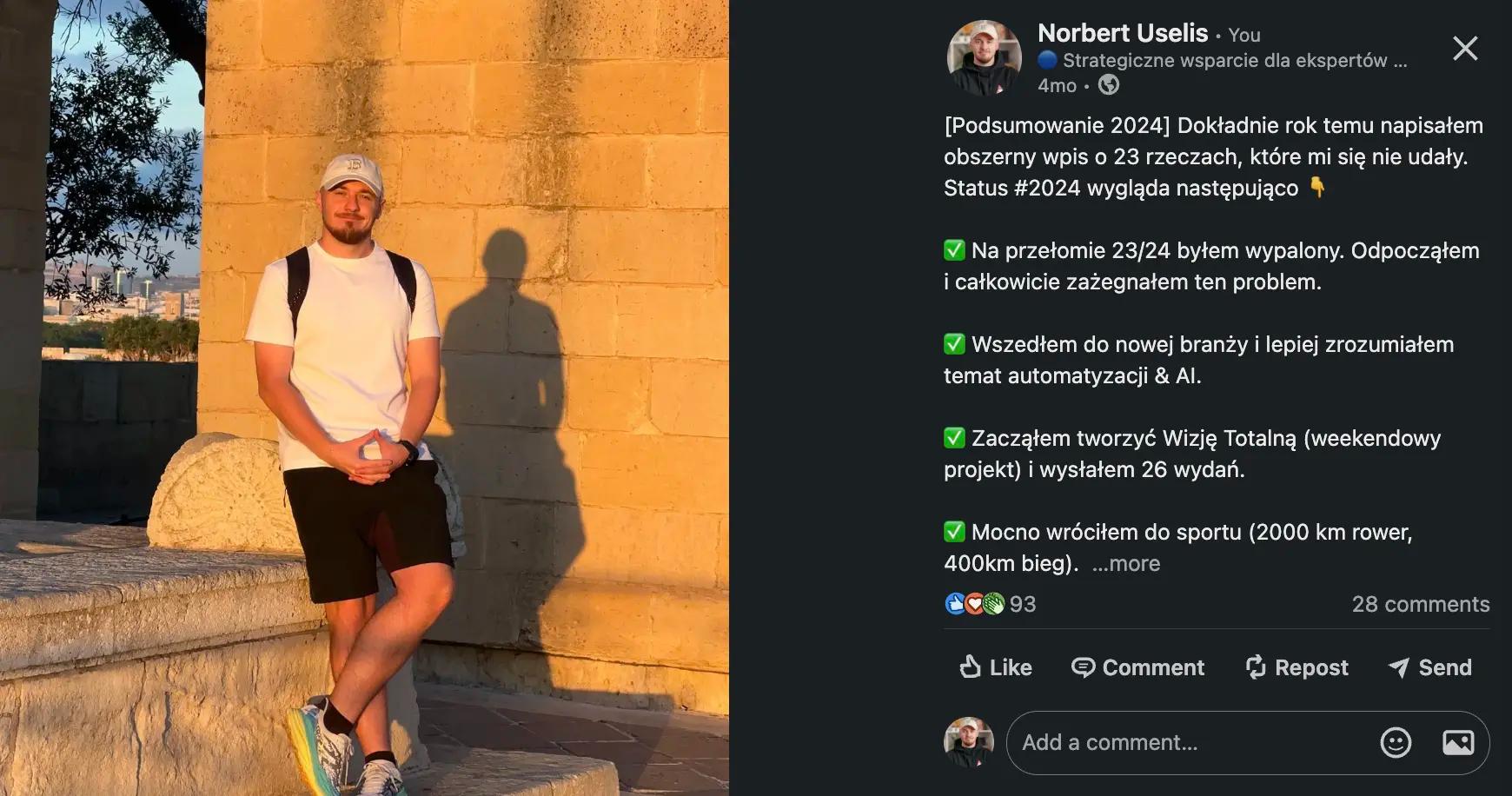 Podsumowanie roku Norbert Uselis 2024