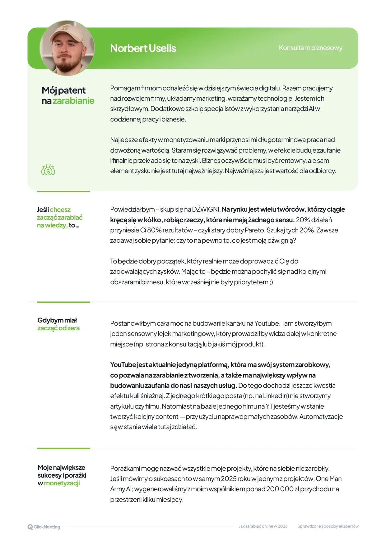 Norbert Uselis x ClickMeeting