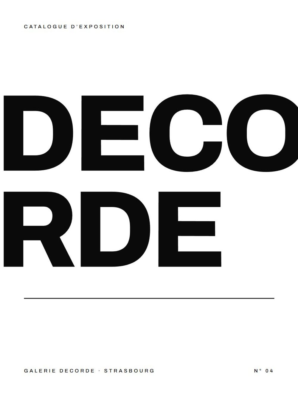 Couverture provisoire de catalogue de la Galerie DECORDE, n° 4
