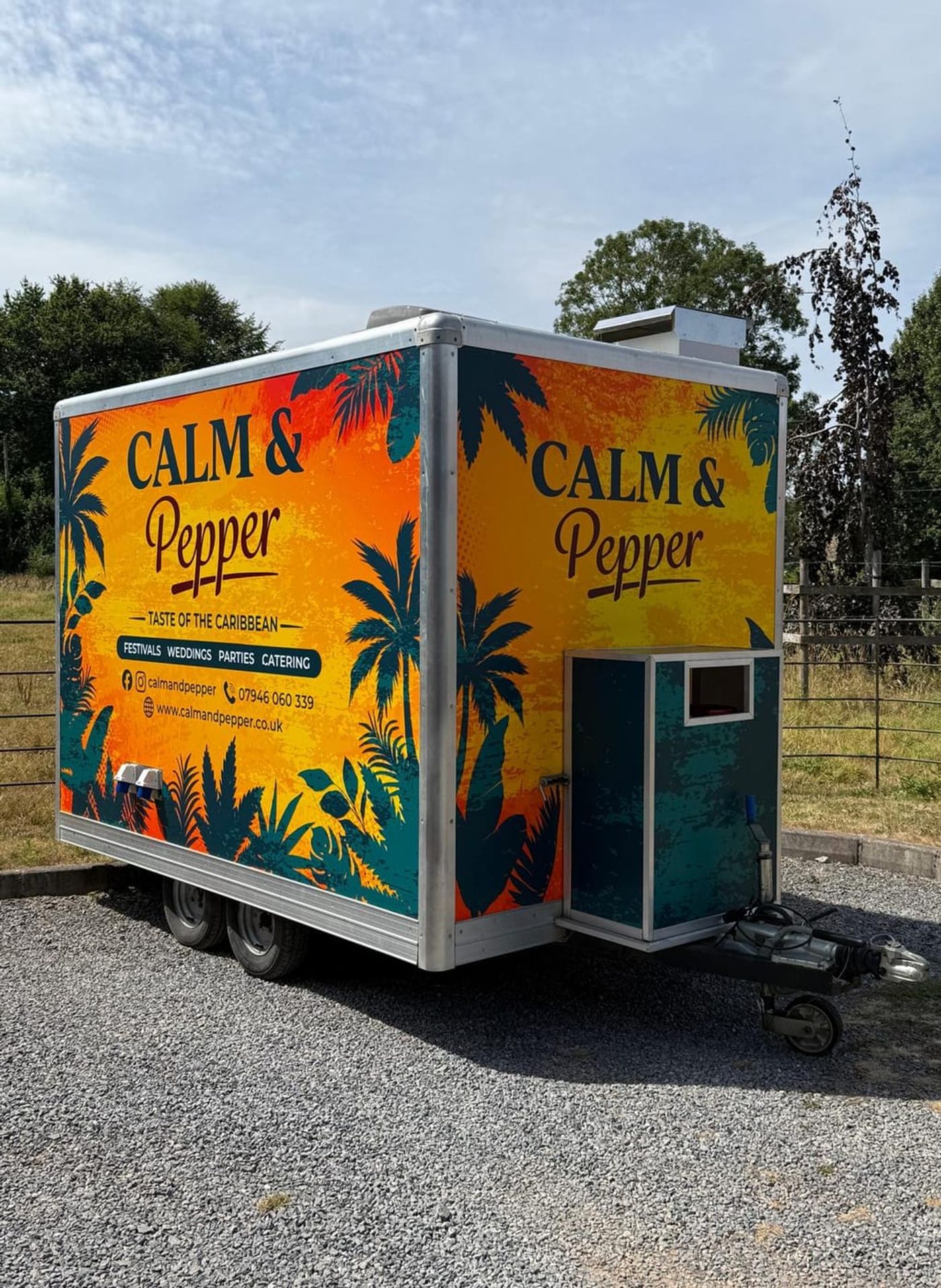 The Calm & Pepper trailer parked up