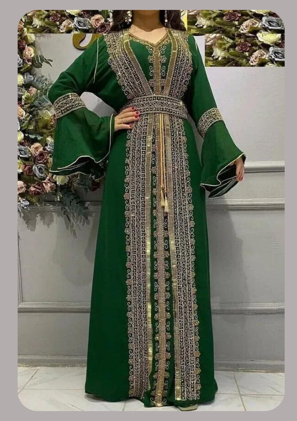 Elegant Moroccan luxury wedding dress Cocktail party function Long sleeve hand made Crystal design Dubai formal kaftan Arabic Night party dress fancy bridal mermaid work 