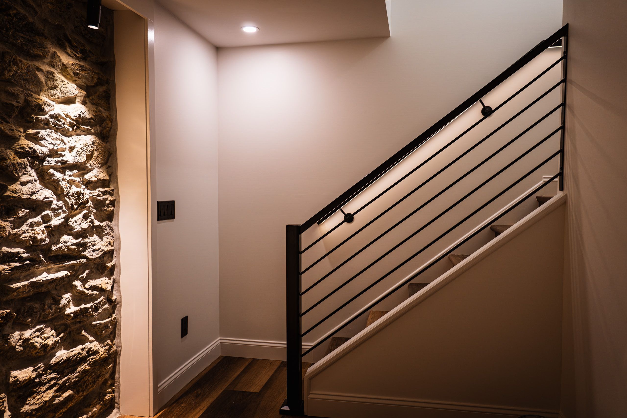 Metal stair railing