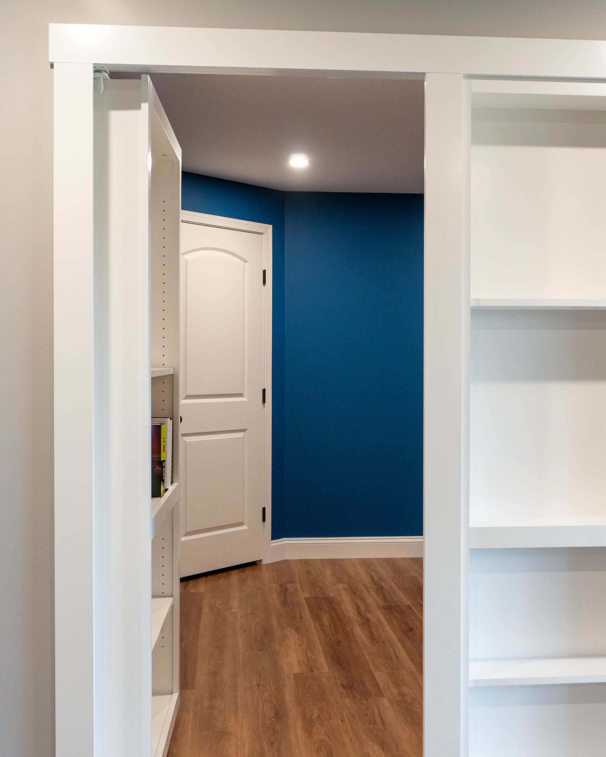 Playroom with blue walls