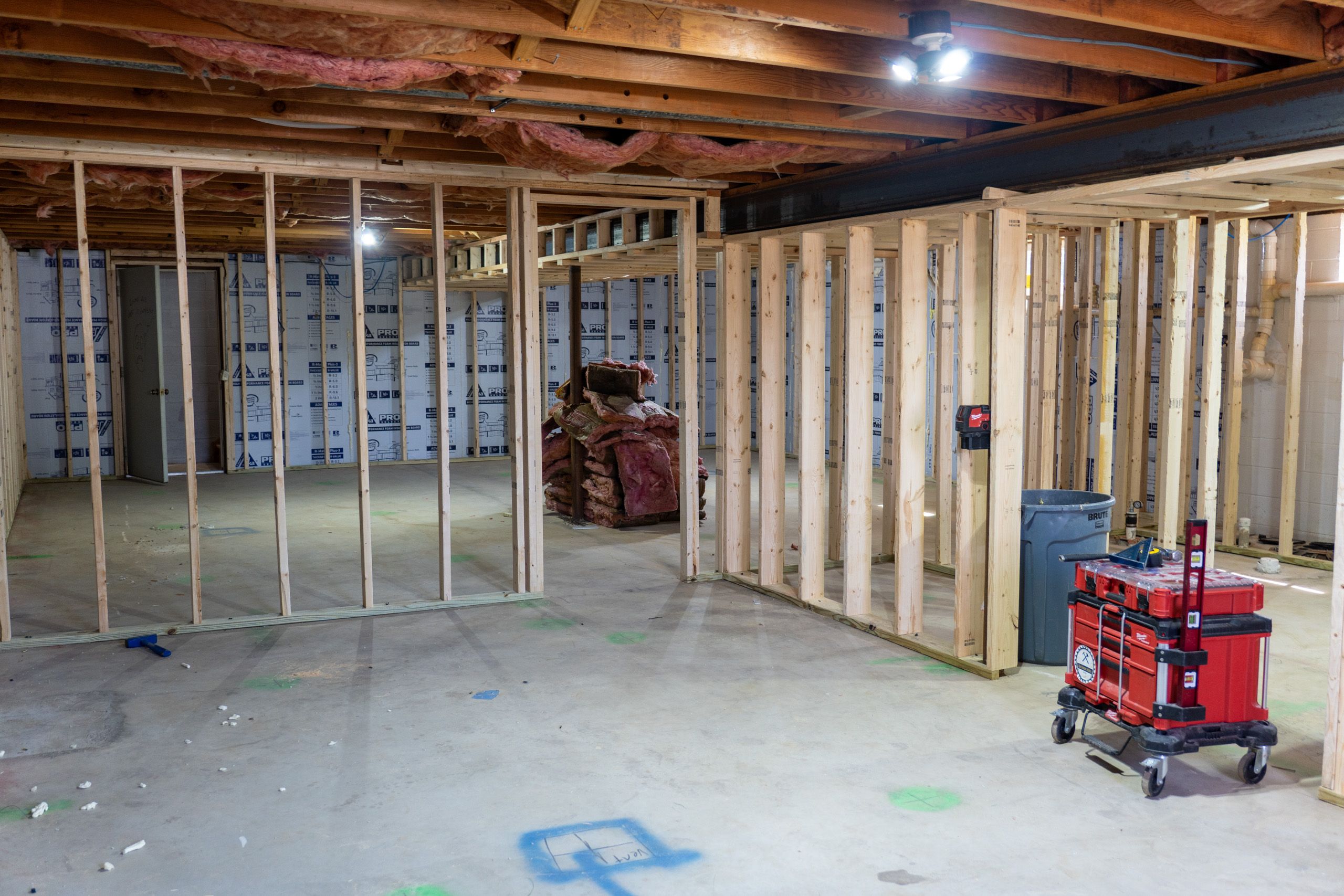 Before basement remodel