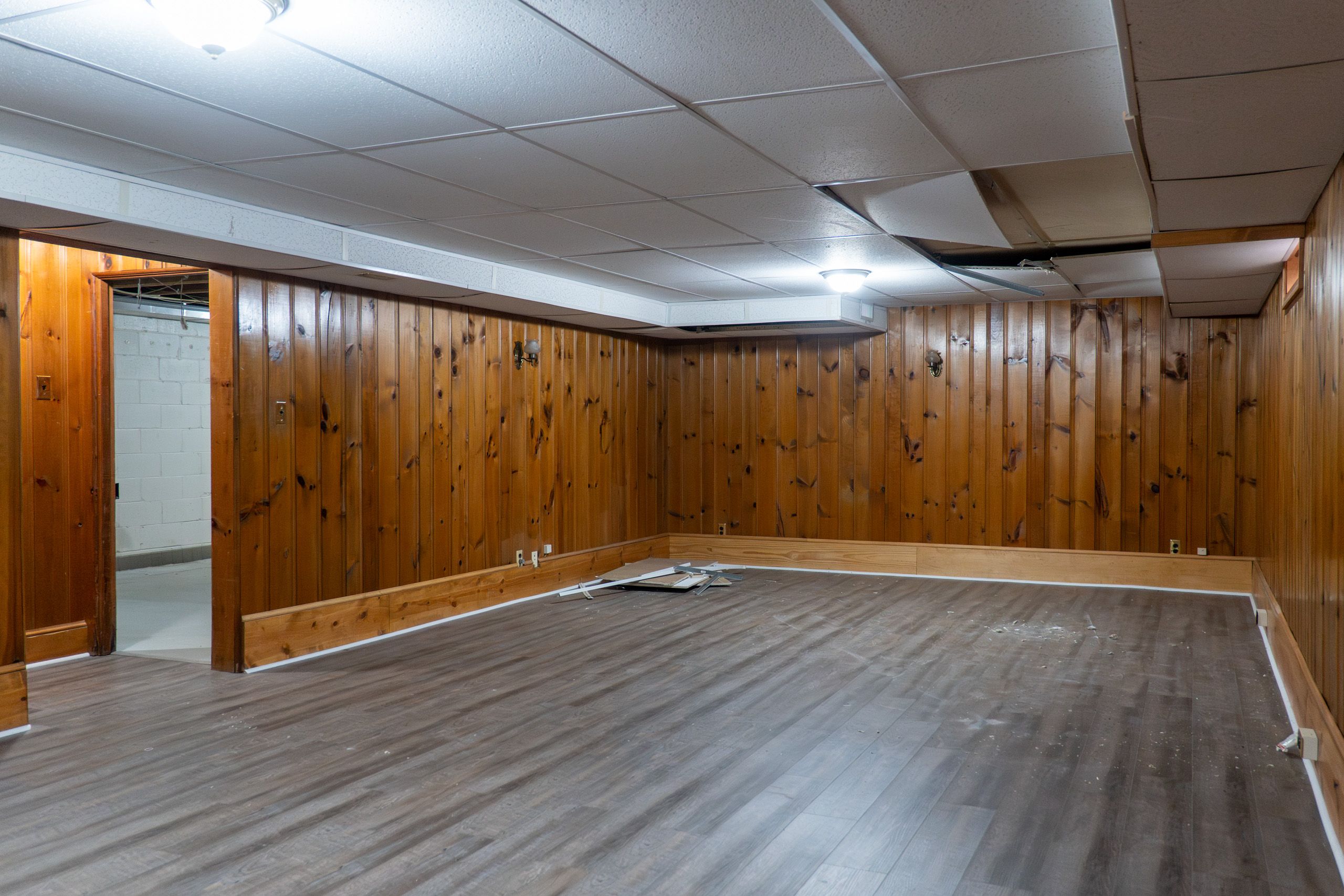 Basement before remodel