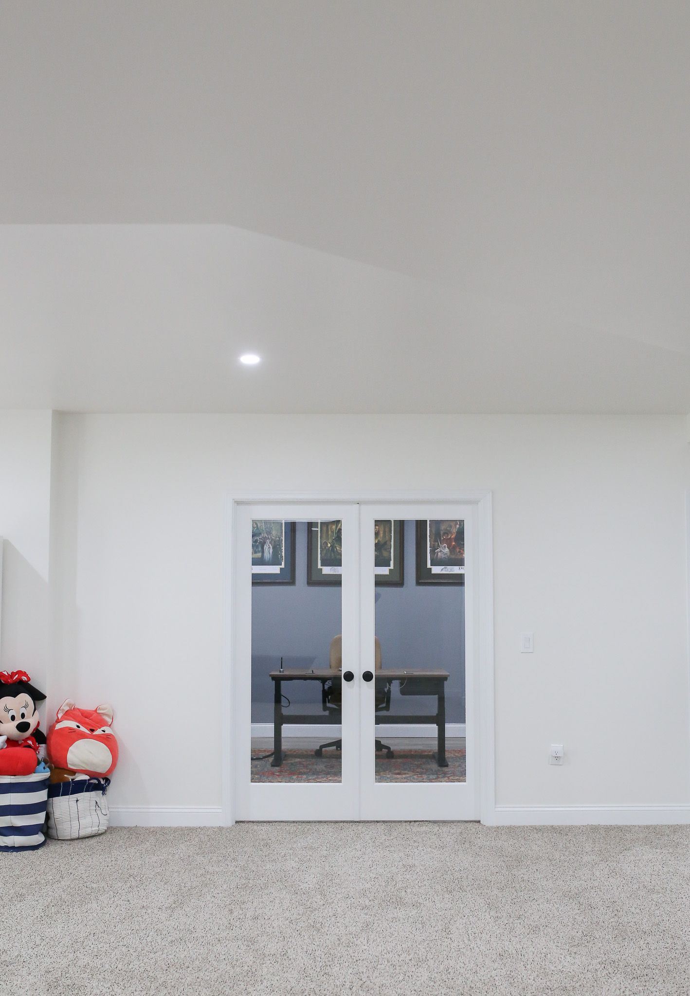 View of the office through the glass doors