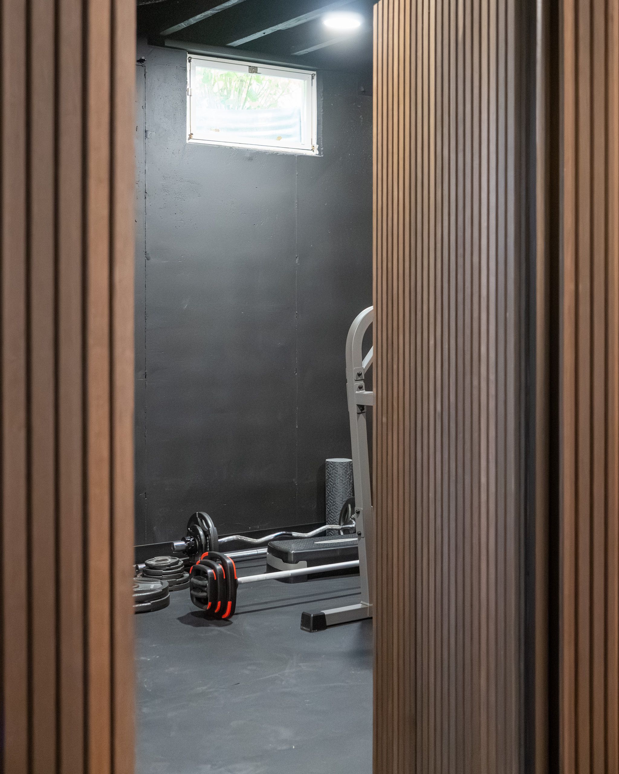 Hidden door leading into the gym