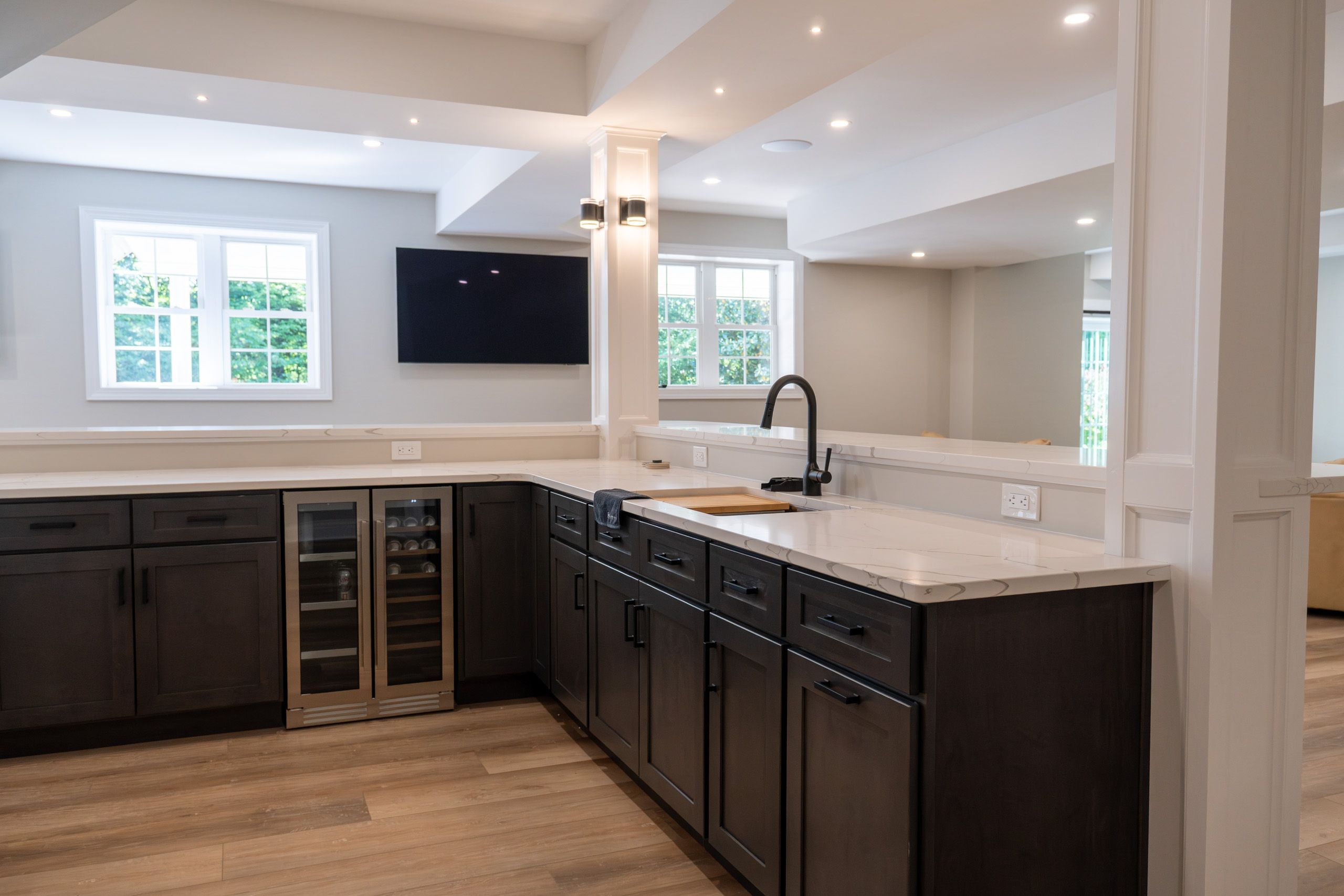 Wet bar in newly finished basement