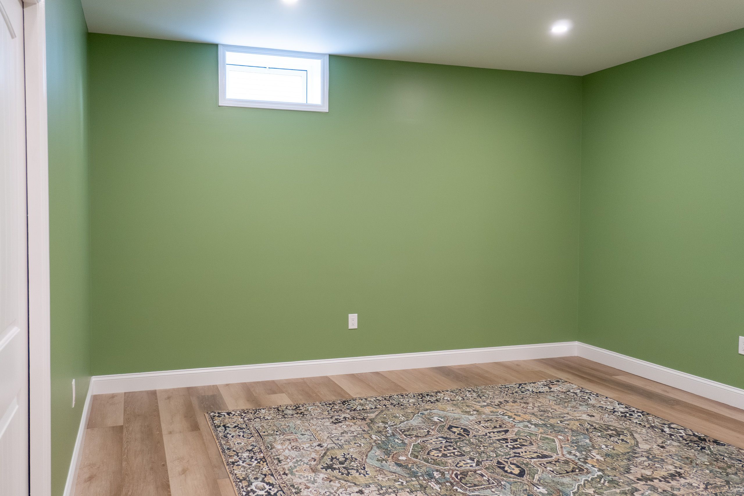 Room with green walls