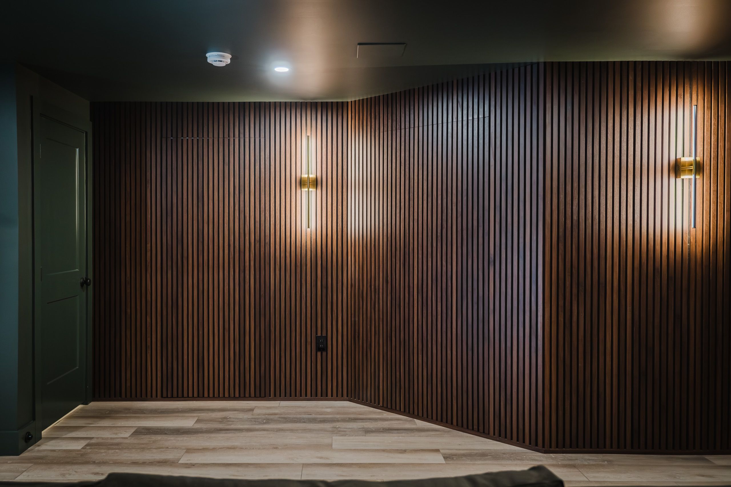 Hidden panel door wall