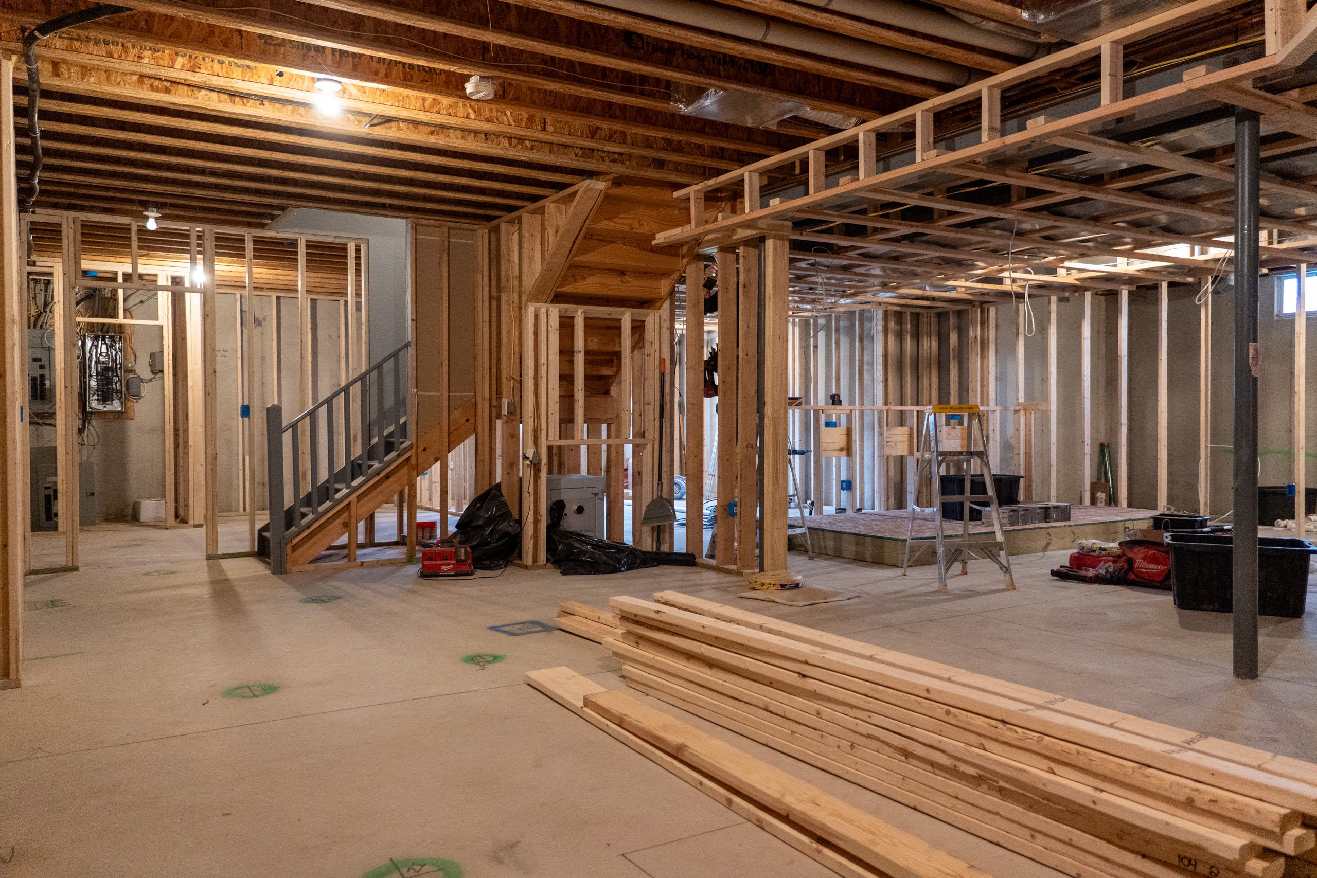 Before basement remodel