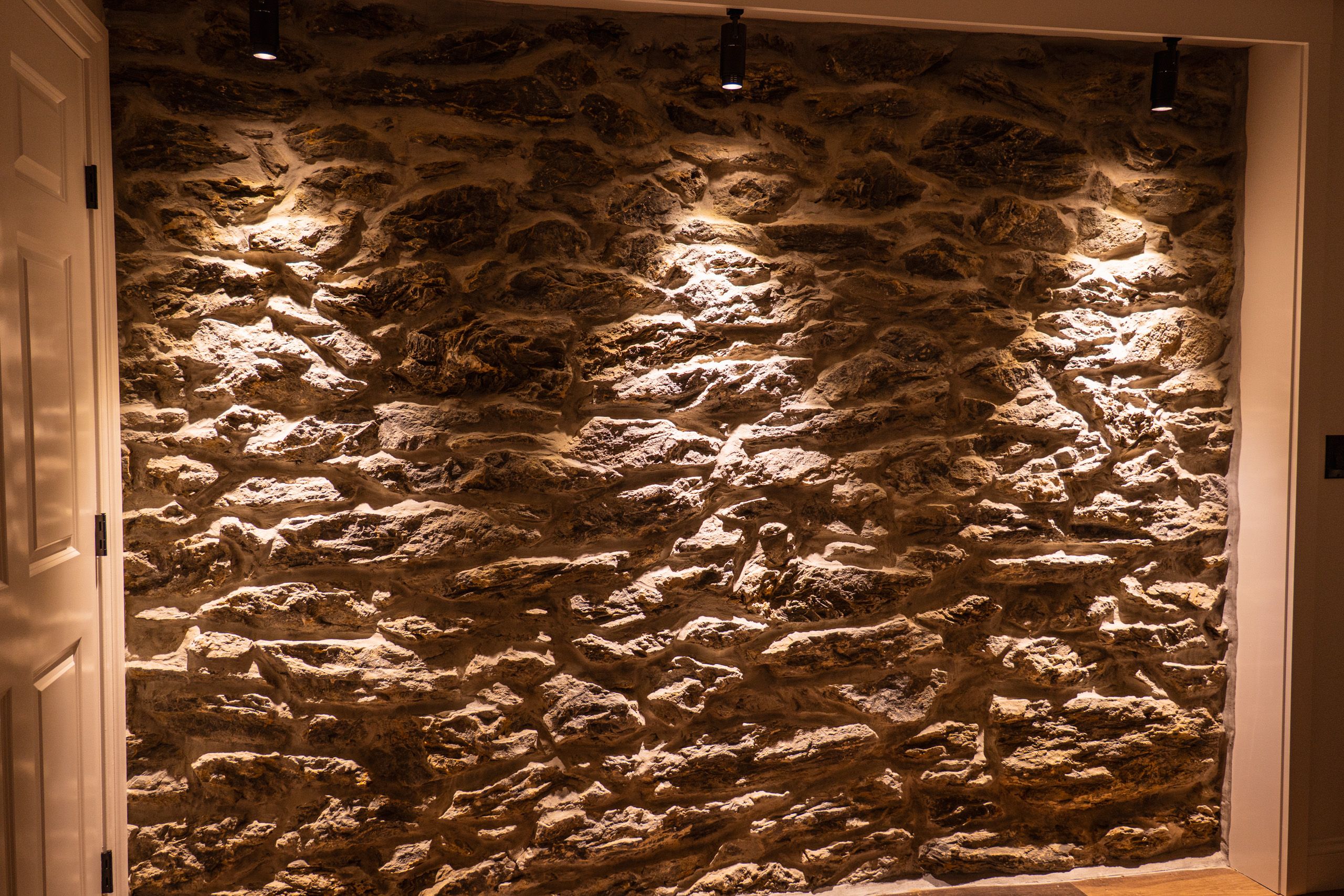 Exposed stone walls