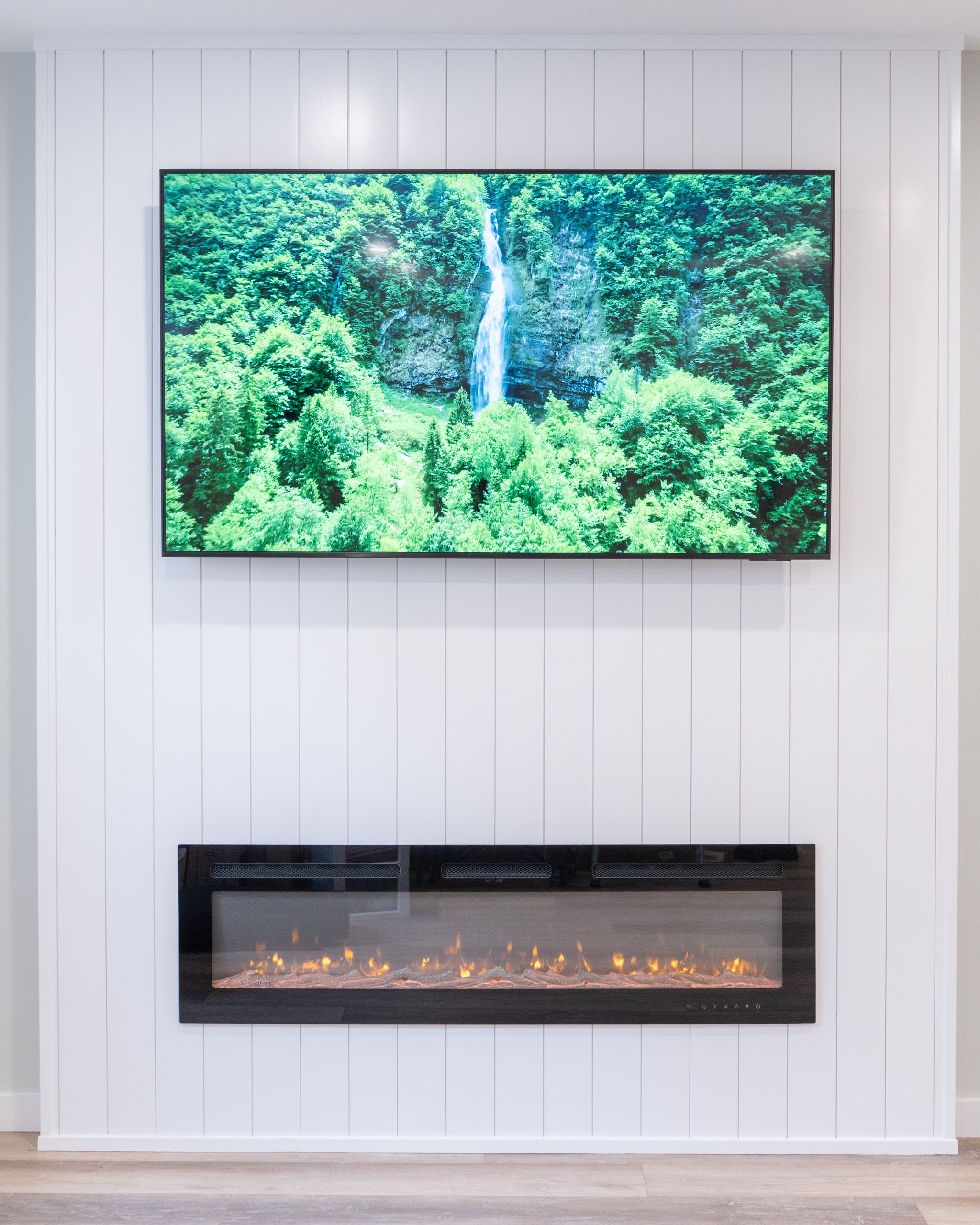 Shiplap TV wall
