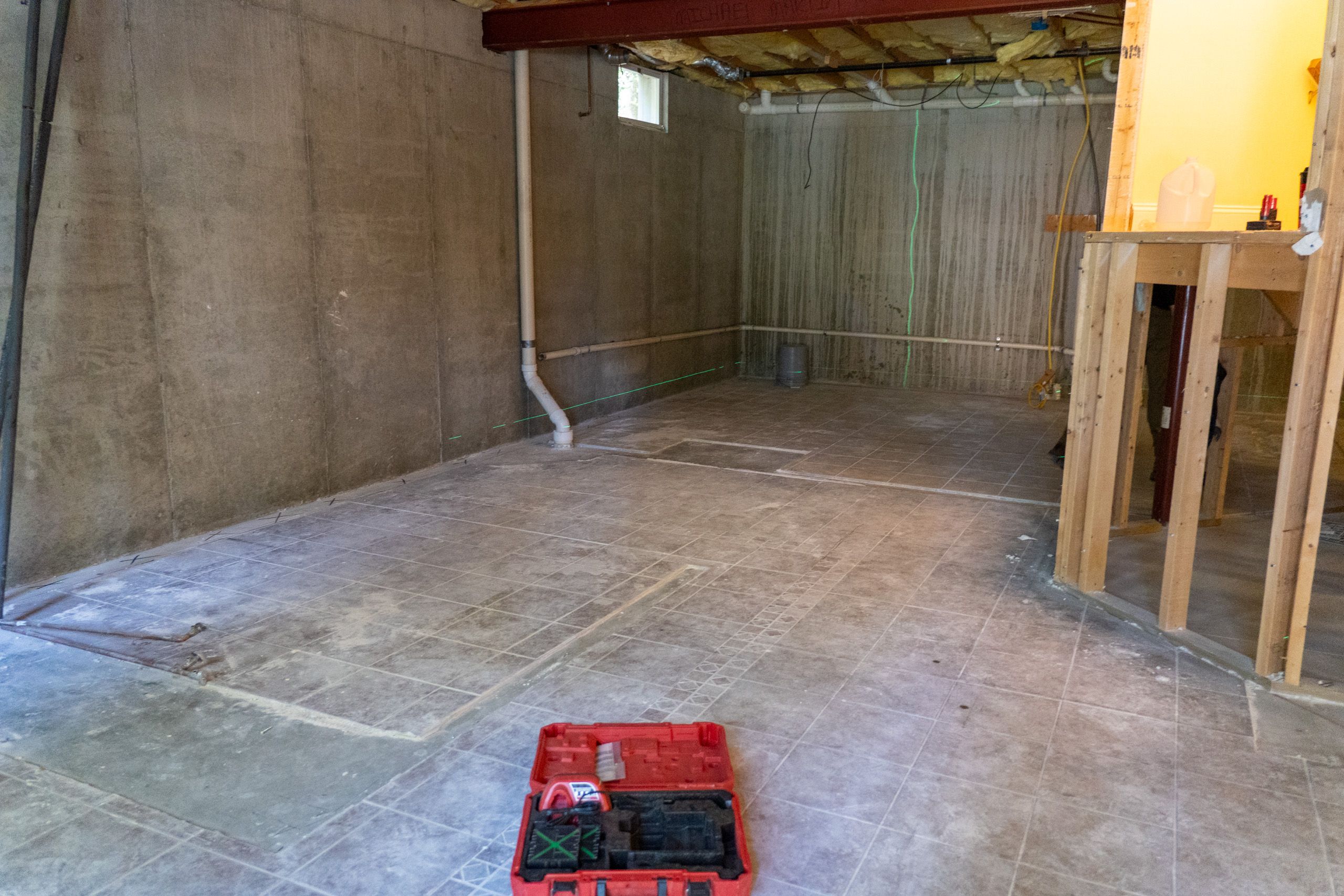 Basement before the remodel