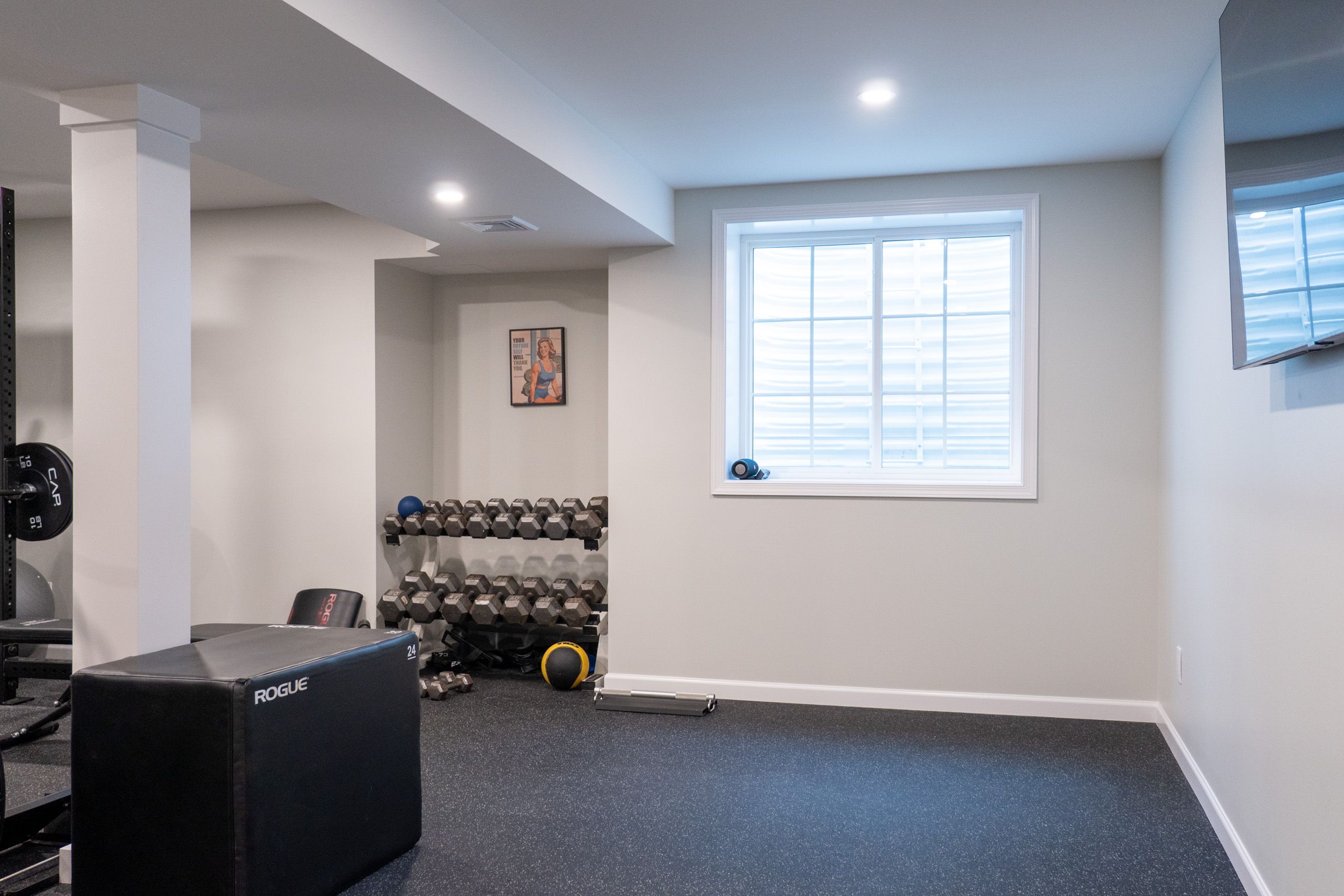 Egress window in the gym