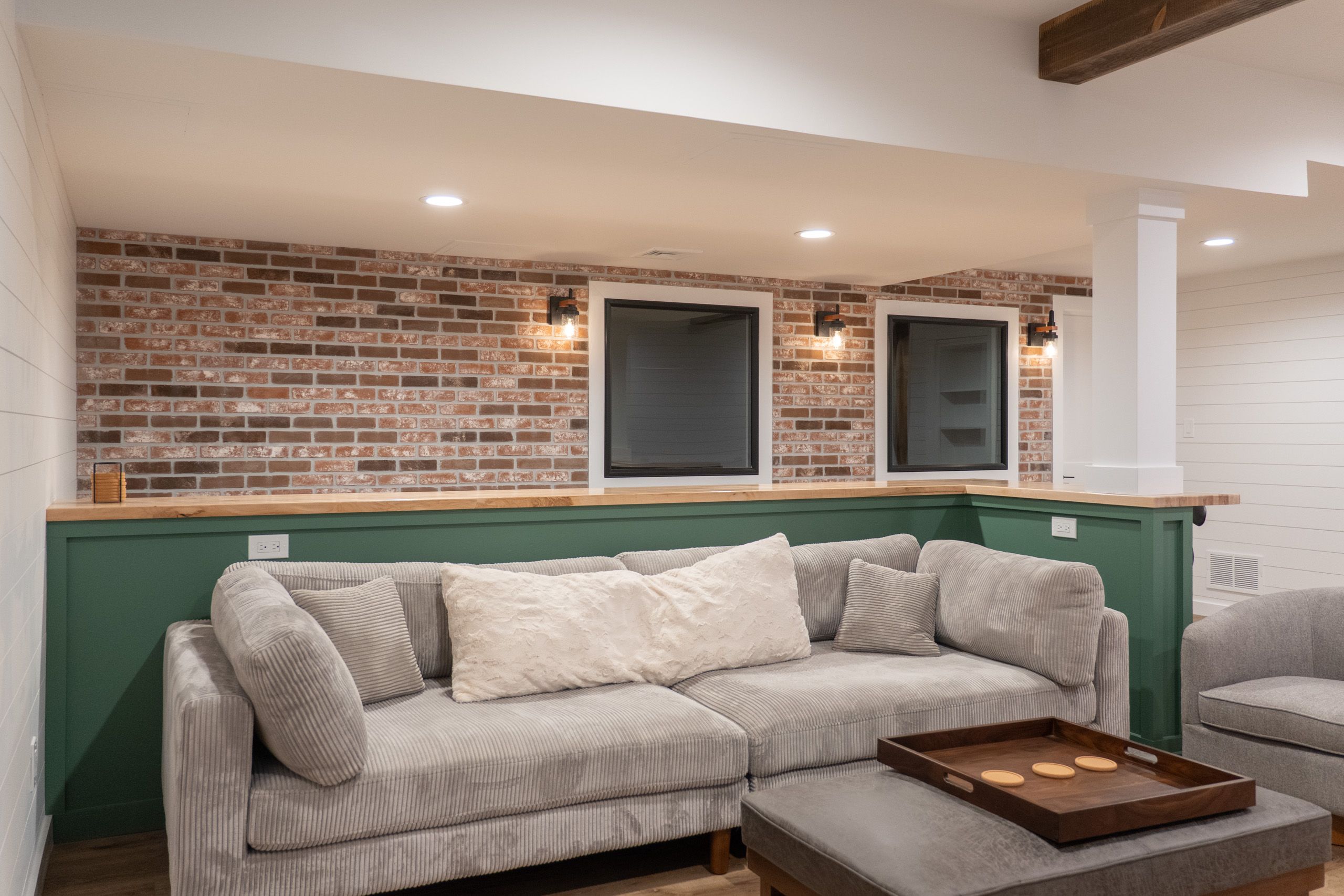 Bar top wall and couch