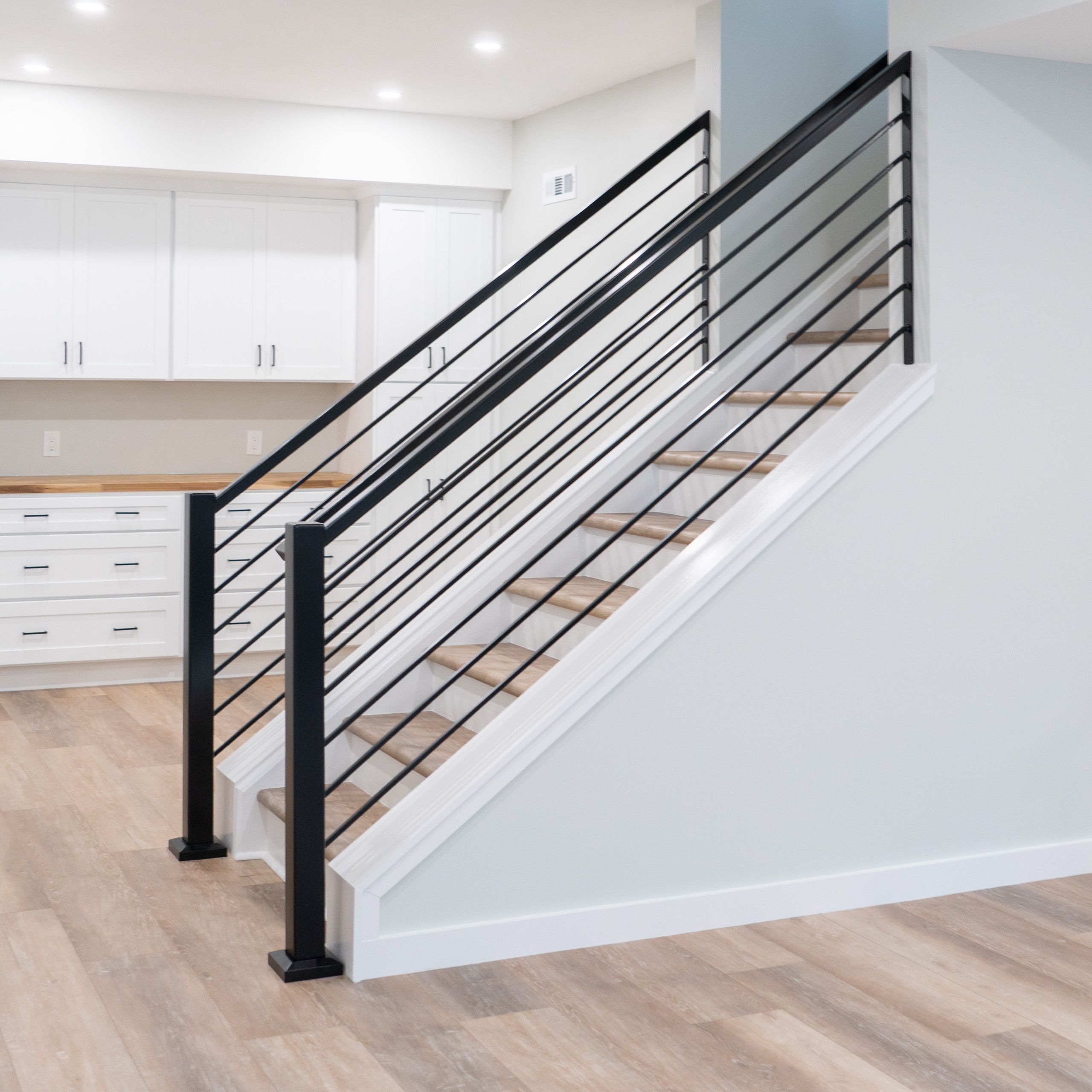 Metal stair railing