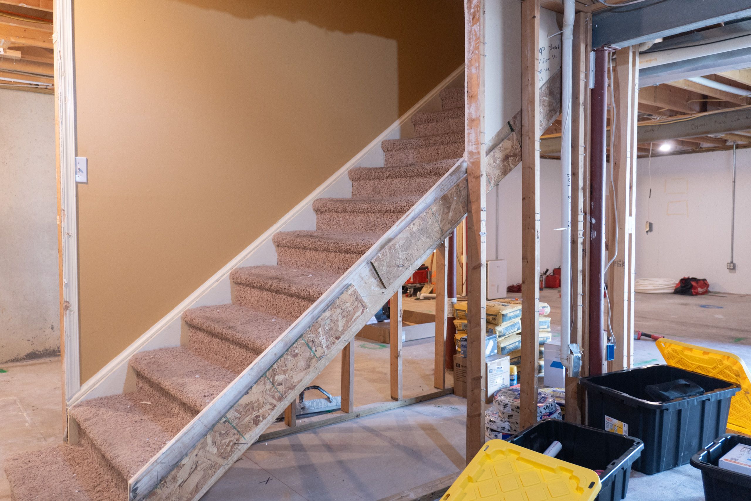 Stairs before remodel