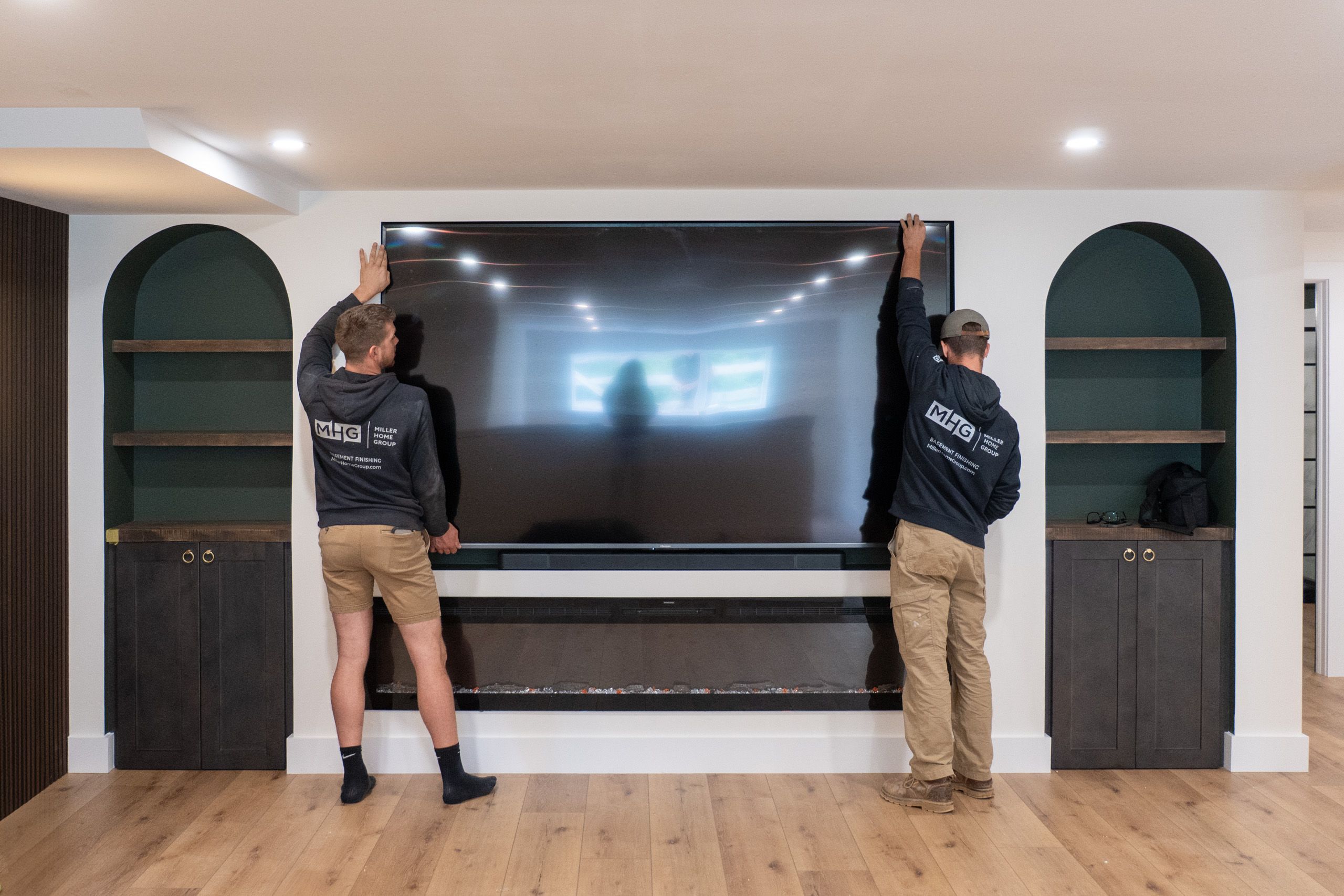 Mounting large TV