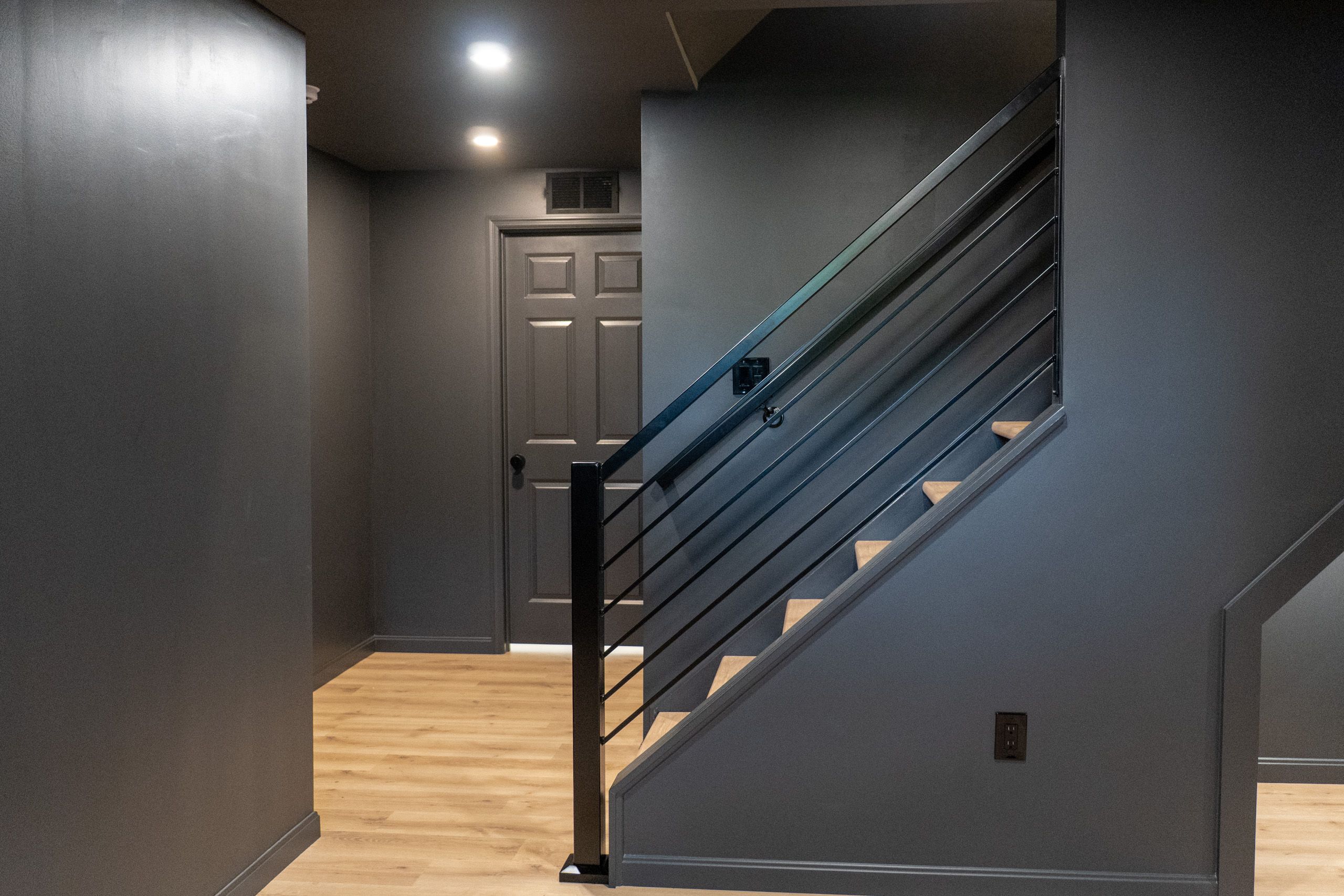 Metal stair railing