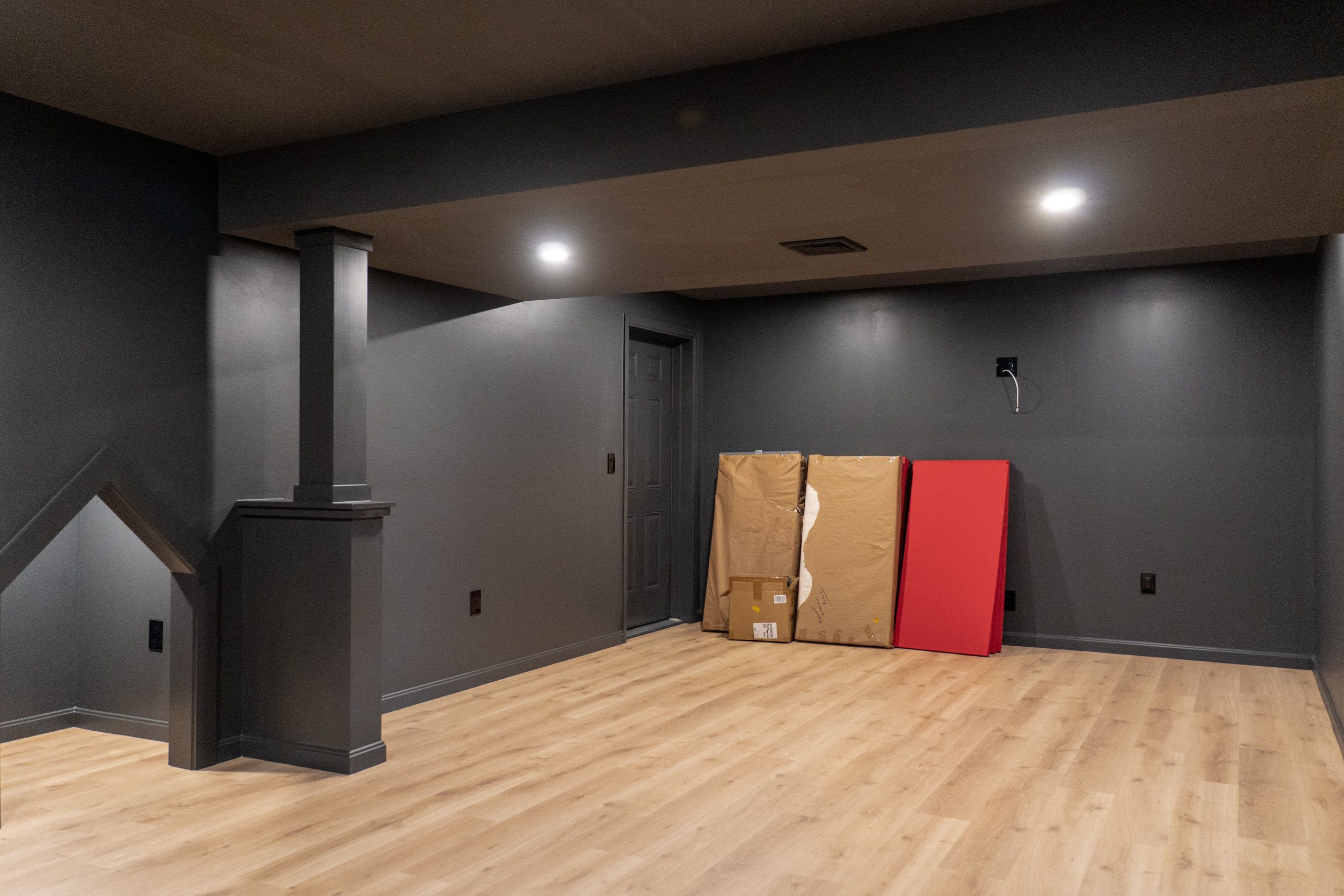 General living area in newly finished basement