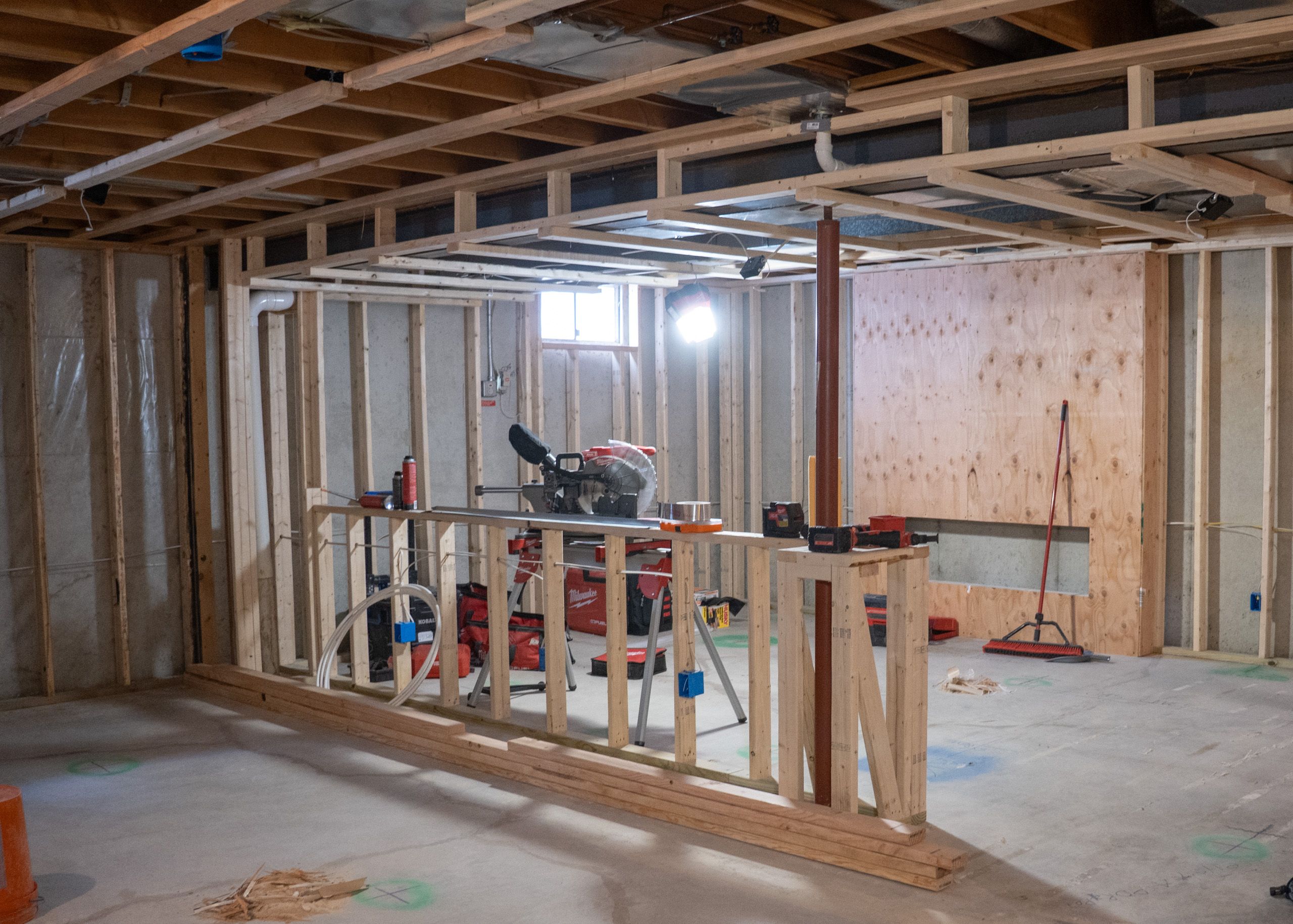 Before basement remodel