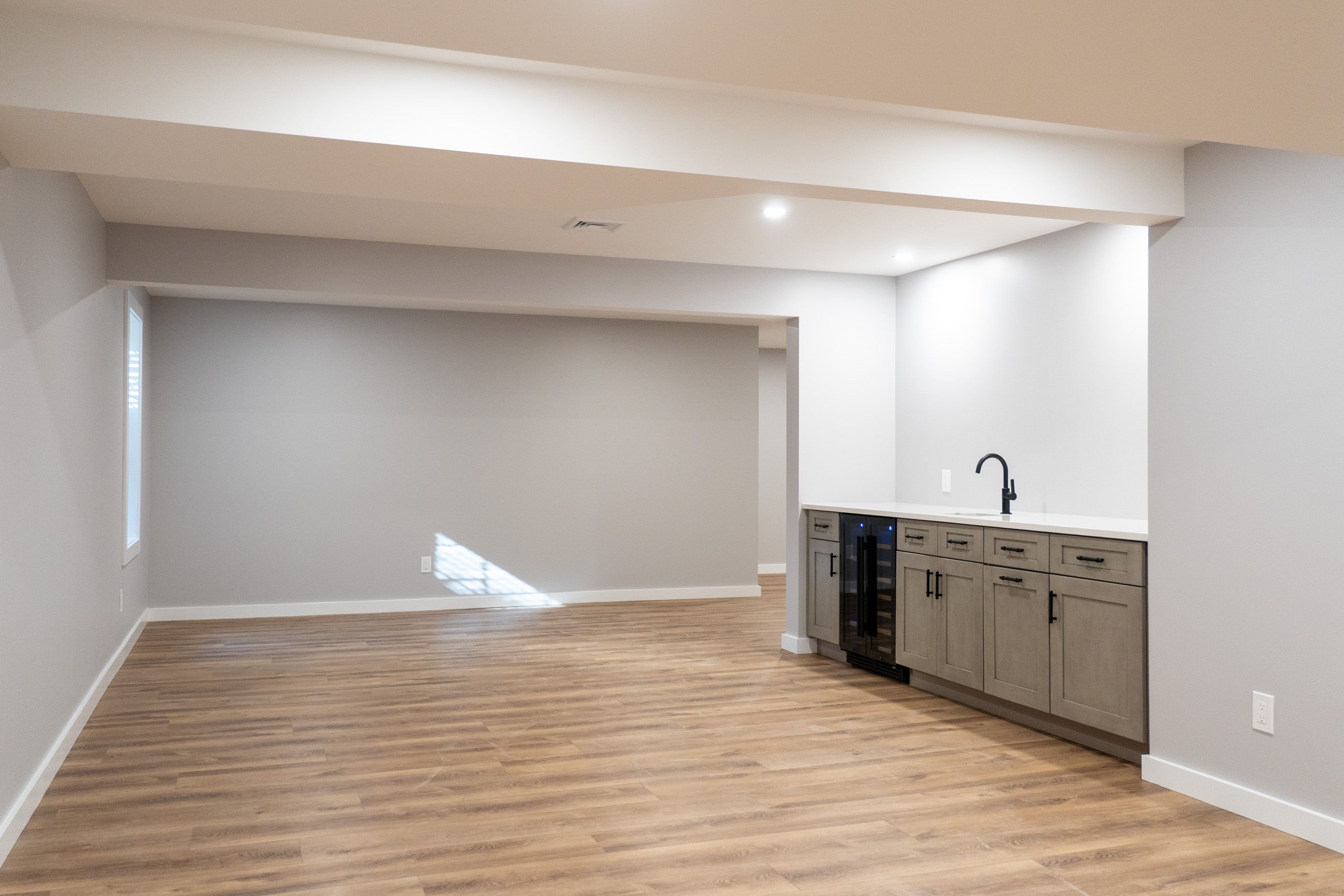 Wet bar in newly finished basement