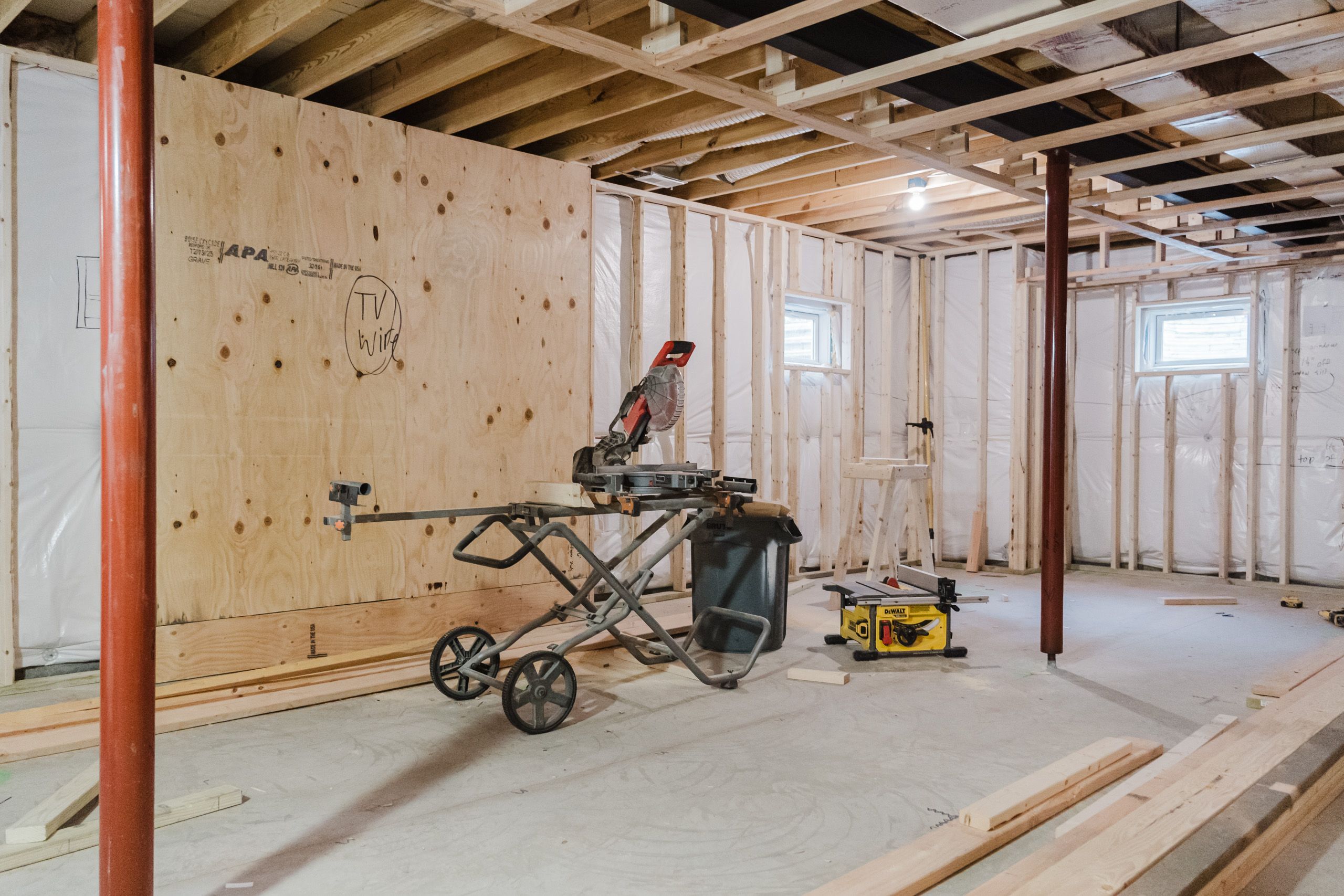 Basement before it was finished