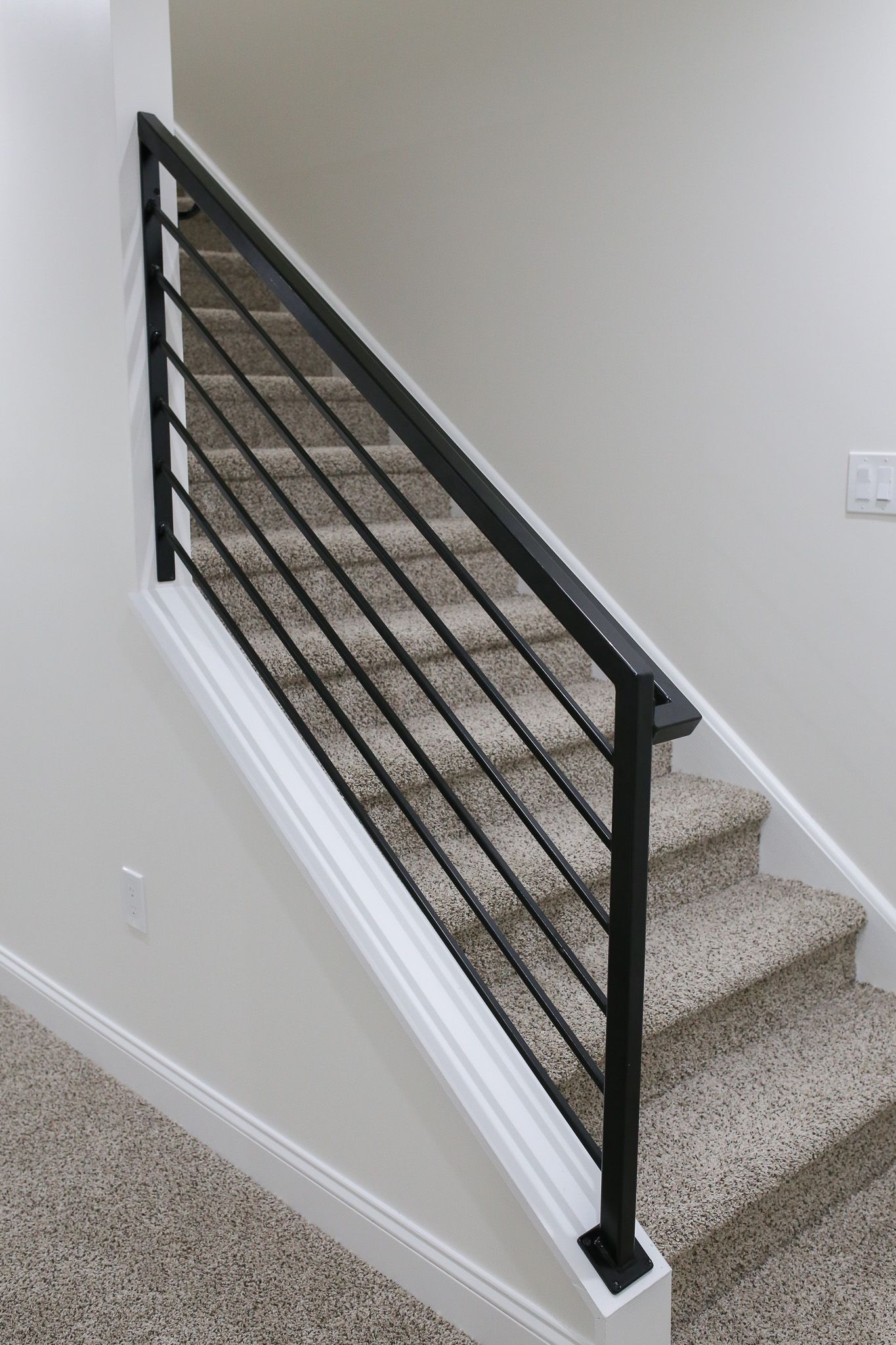 Metal stair railing