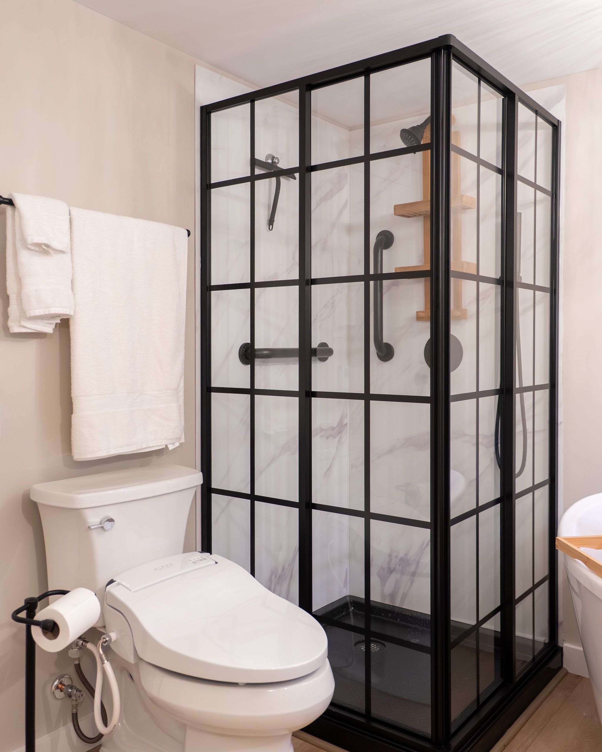 Toilet with bidet and shower