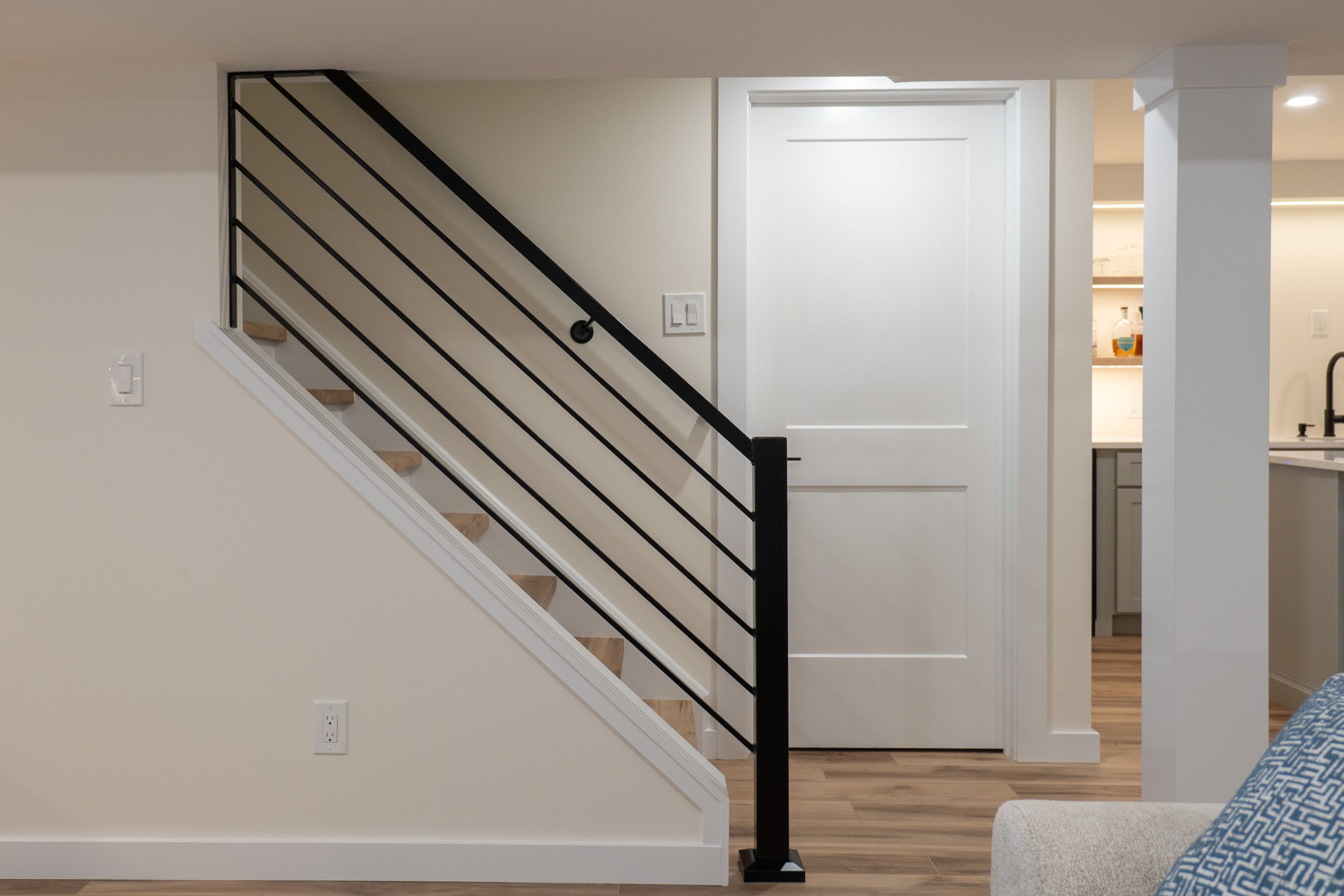 Metal stair railing