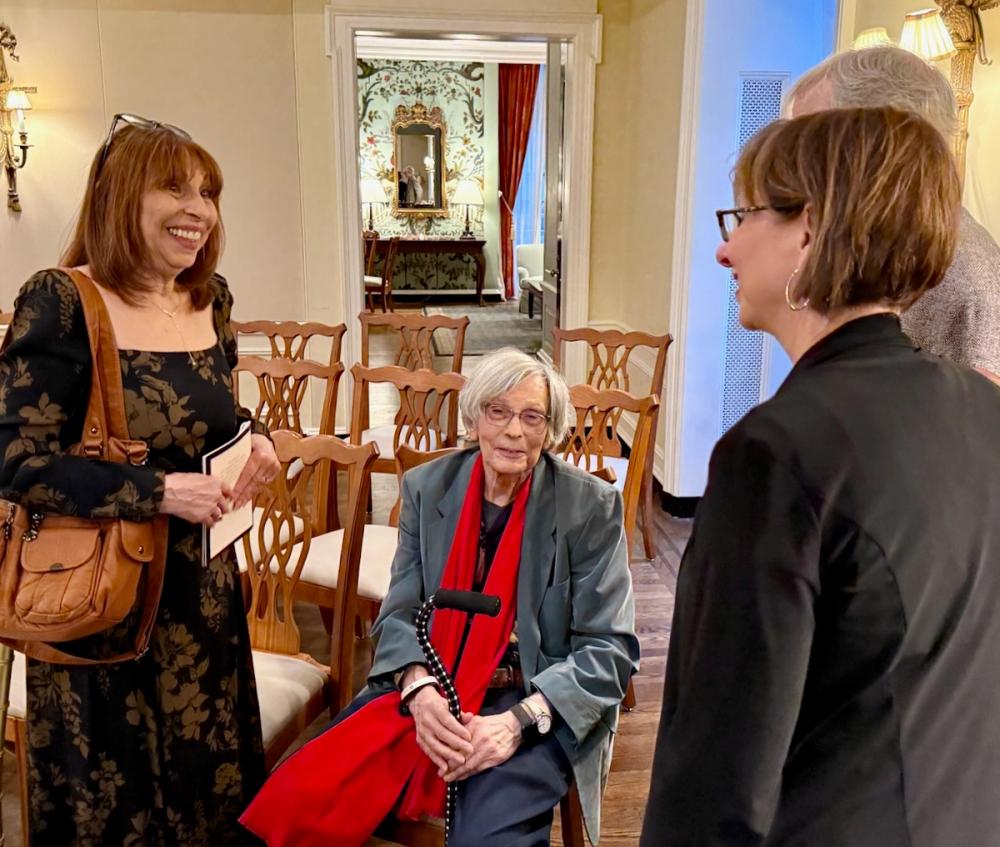 photo of Lenore Riegel, Jerome Charyn, and Amy Gannon