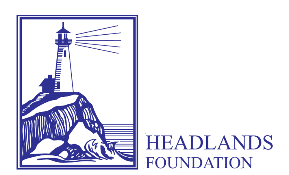 Headlands Foundation logo featuring a lighthouse on a cliff