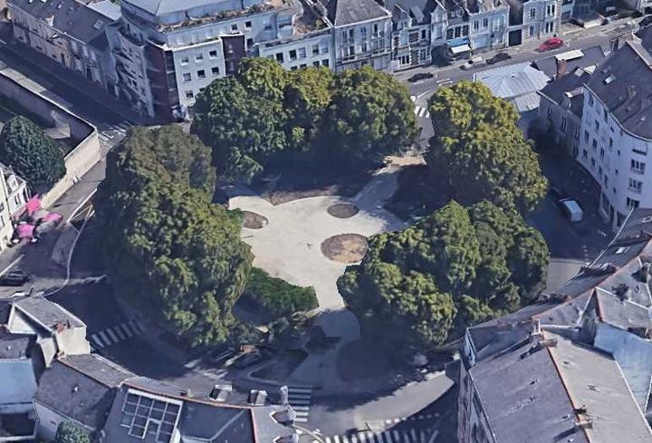 Google Earth image Canclaux Mellinet district in Nantes