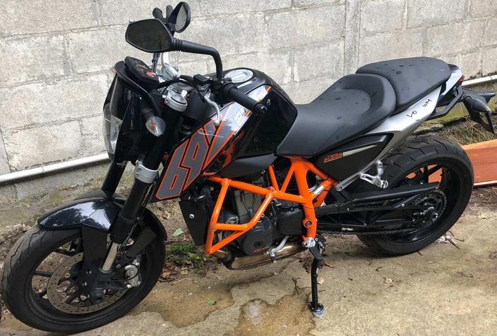 Black and orange KTM 690 Duke stolen and recovered