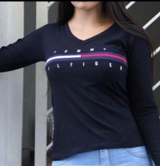 Camisetas de Manga Larga Tommy Hilfiger Mujer