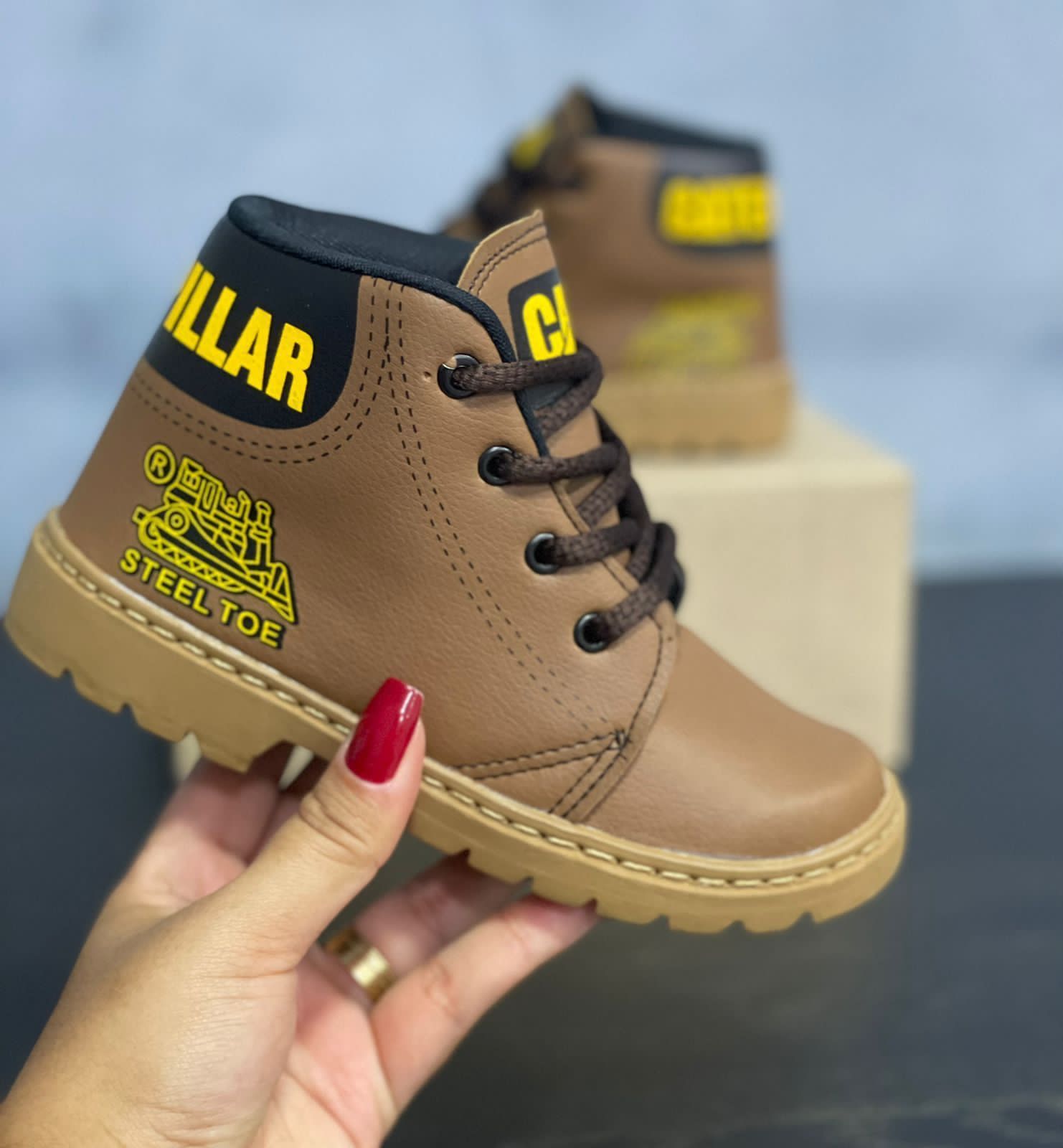 Botitas Caterpillar Infantil Steel Toe