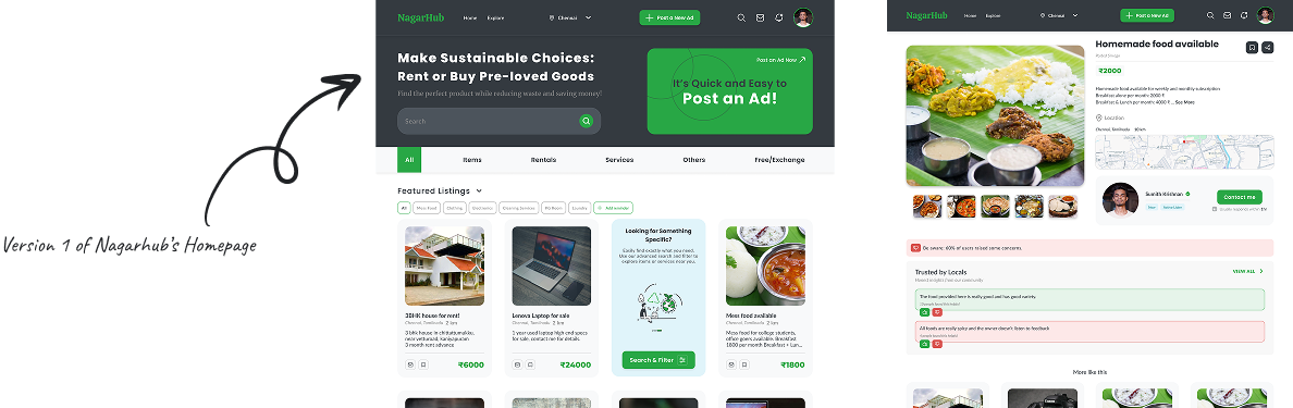 The older version of Nagarhub Screens