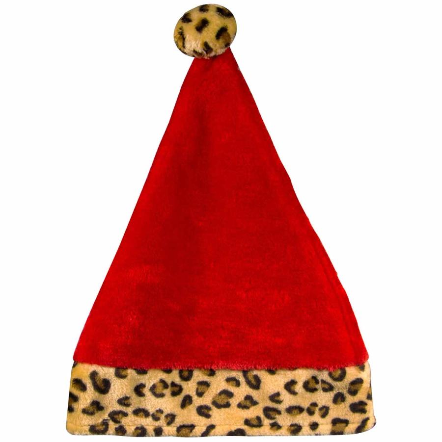 Leopard Print Santa Hats Sold in Bulk