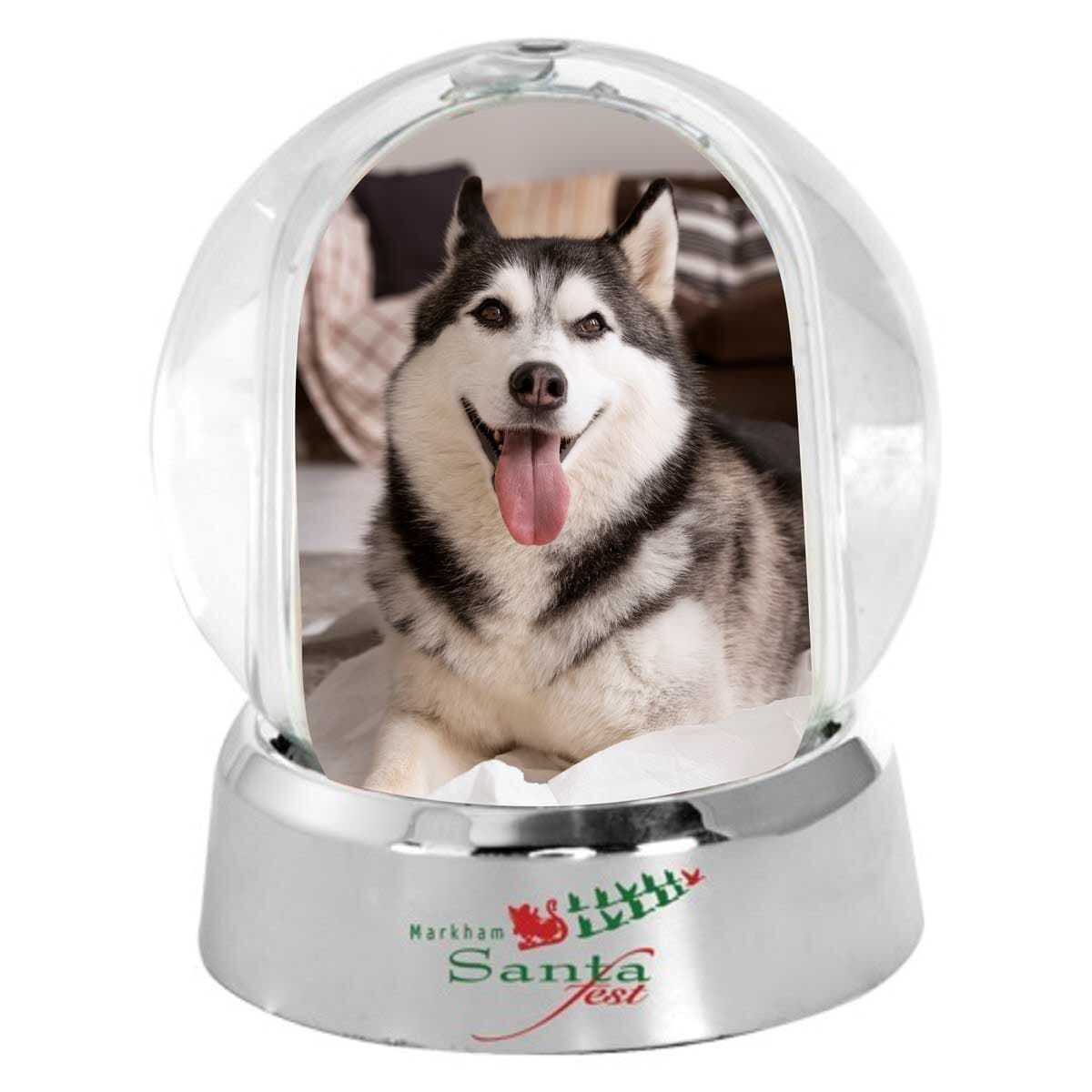 Custom Snow Globe Ornaments Photo Frame for Dogs and Cats