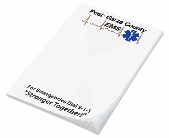 Custom Sticky Notes Printed for an EMS Agency