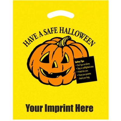 Have a Safe Halloween Yellow Plastic Trick or Treat Bags