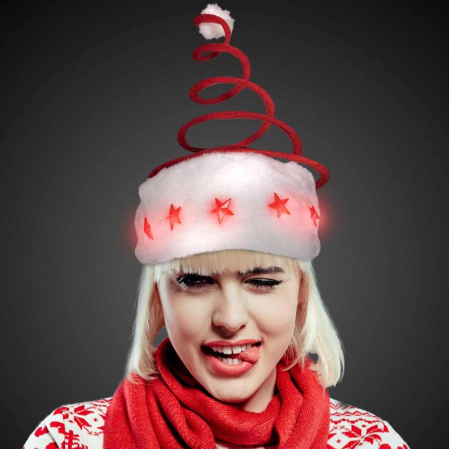 LED Spring Tree Santa Hats in Bulk