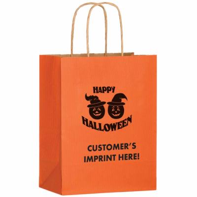 10" W x 13" H Halloween Paper Shopping Bags With Twisted Paper Handles