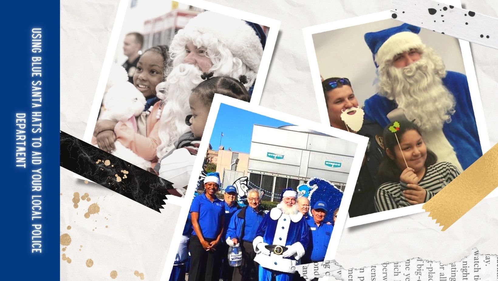 Using Blue Santa Hats To Aid Your Local Police Department