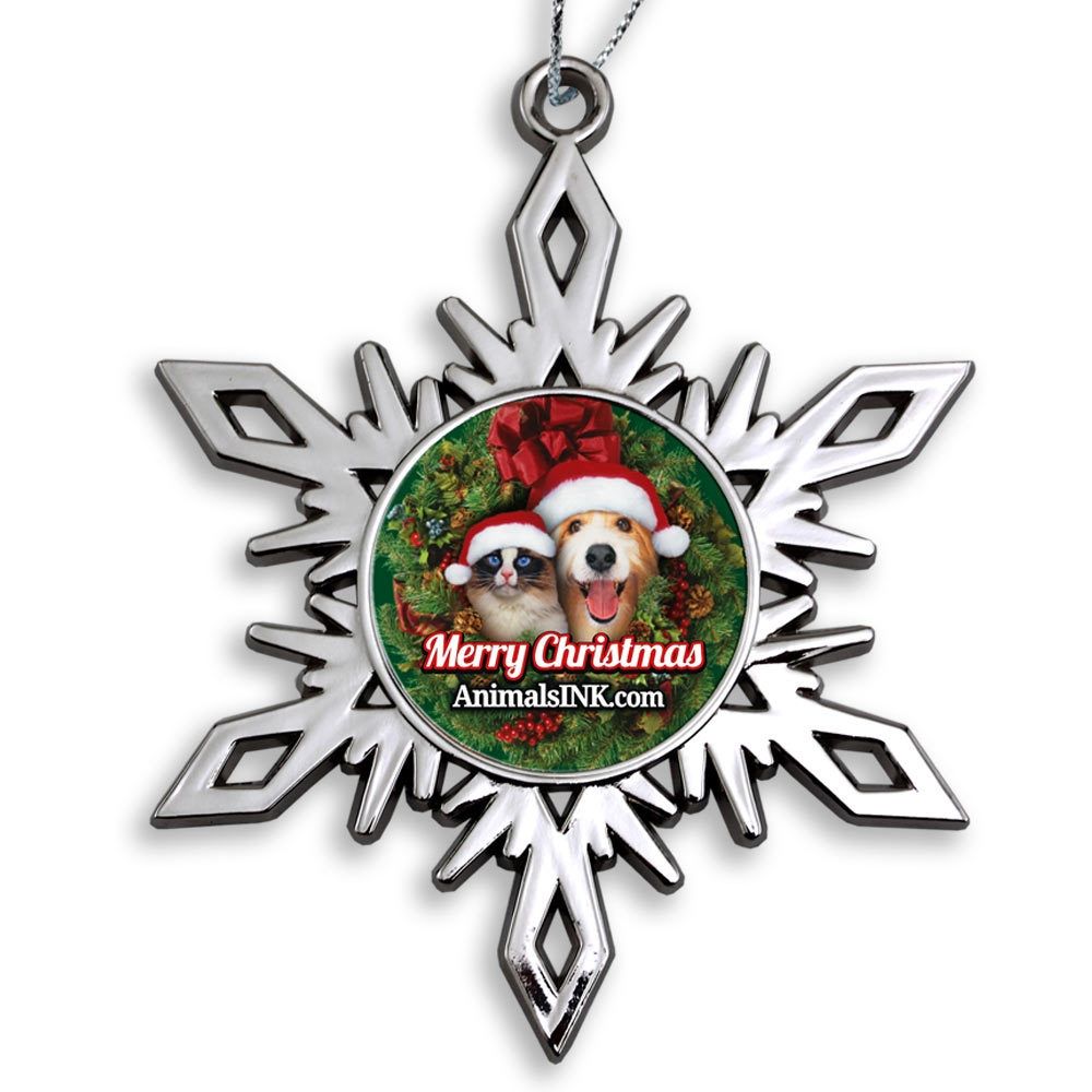 Bright Nickel Snowflake Ornaments