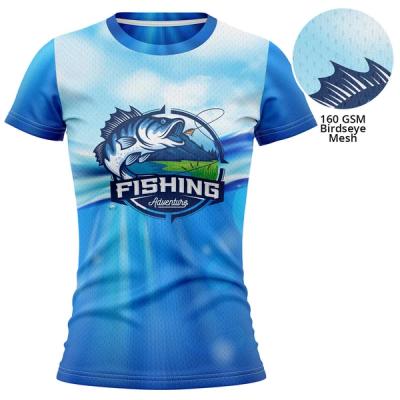 Women's 160 GSM Birdseye Mesh Performance Sublimation Short Sleeve T-shirt