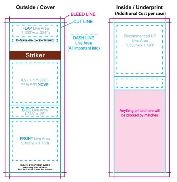 Custom Matchbook Printable Area