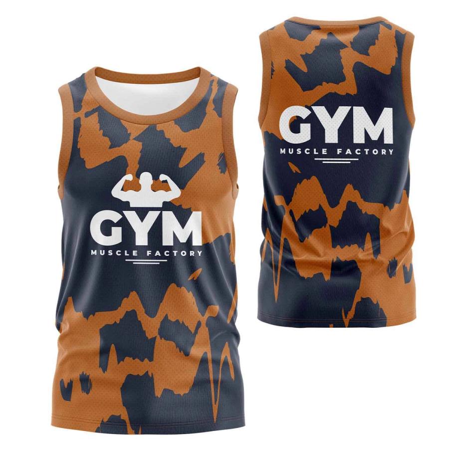 Men's personalized sublimation tank top for team uniforms and branded apparel