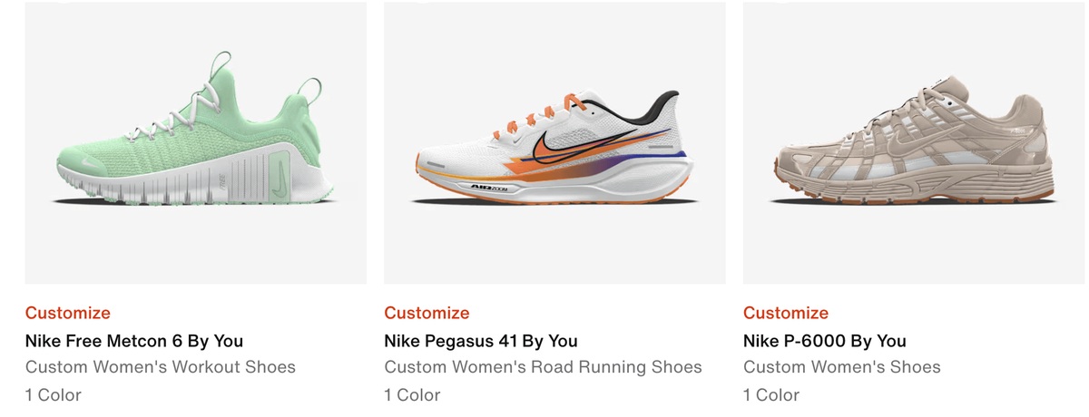 Nike by You Custom Nike Shoes - image from https://www.nike.com/nike-by-you